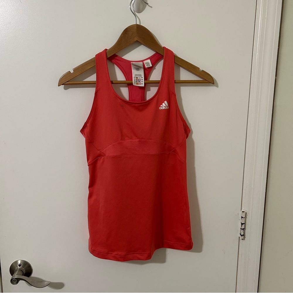 Adidas | Women’s Coral Racerback Athletic Tank with Built in Sports Bra | Small